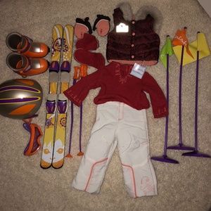 American Girl Retired Ski Outfit and Equipment